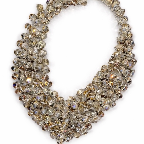 Vintage Jewelry - Fine Crystals Statement Necklace | Vintage Handmade piece